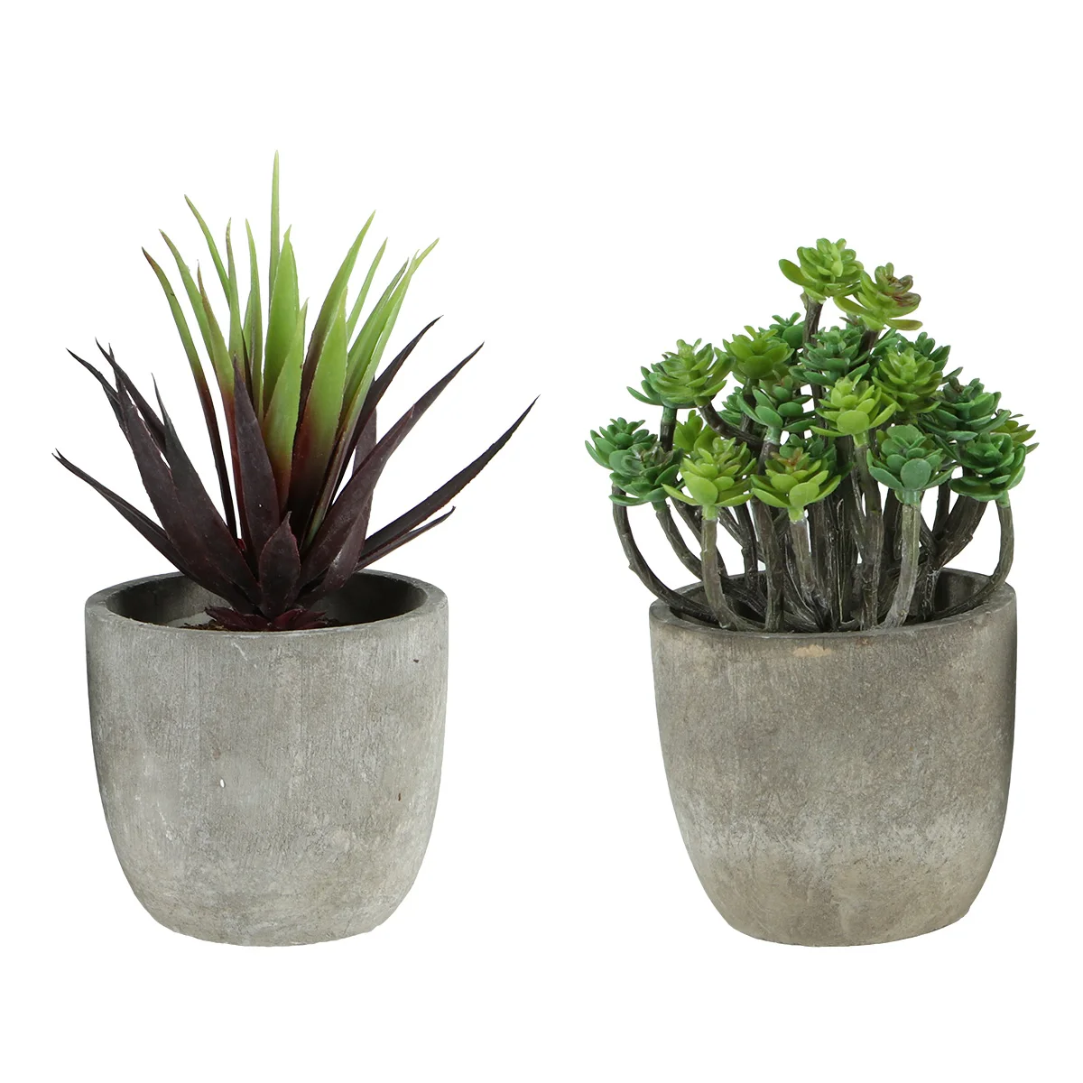 

2 Pcs Simulated Succulent Plant Bonsai Artificial Plants Indoor Small Planters Fake Pots for Room Decorative
