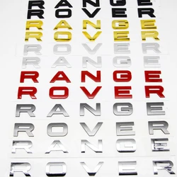 3D ABS Logo Black Range Rover Letters Emblem Car Front Hood Rear Badge For Range Rover Sport L320 L322 Evoque Velar Accessories