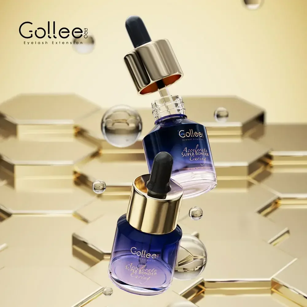 GOLLEE 10-Super Bonder Accéléré, Adapté à Toutes les Extensions de Cils, Colle pour Rendre les Extensions de Cils Plus Durables