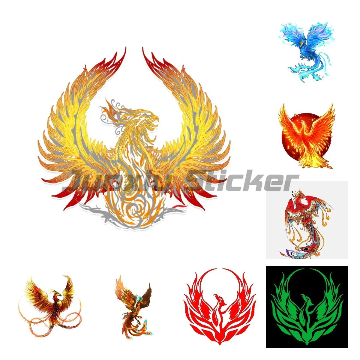 Beautiful Phoenix Flying Wings PVC Car Sticker KK Vinyl Decal