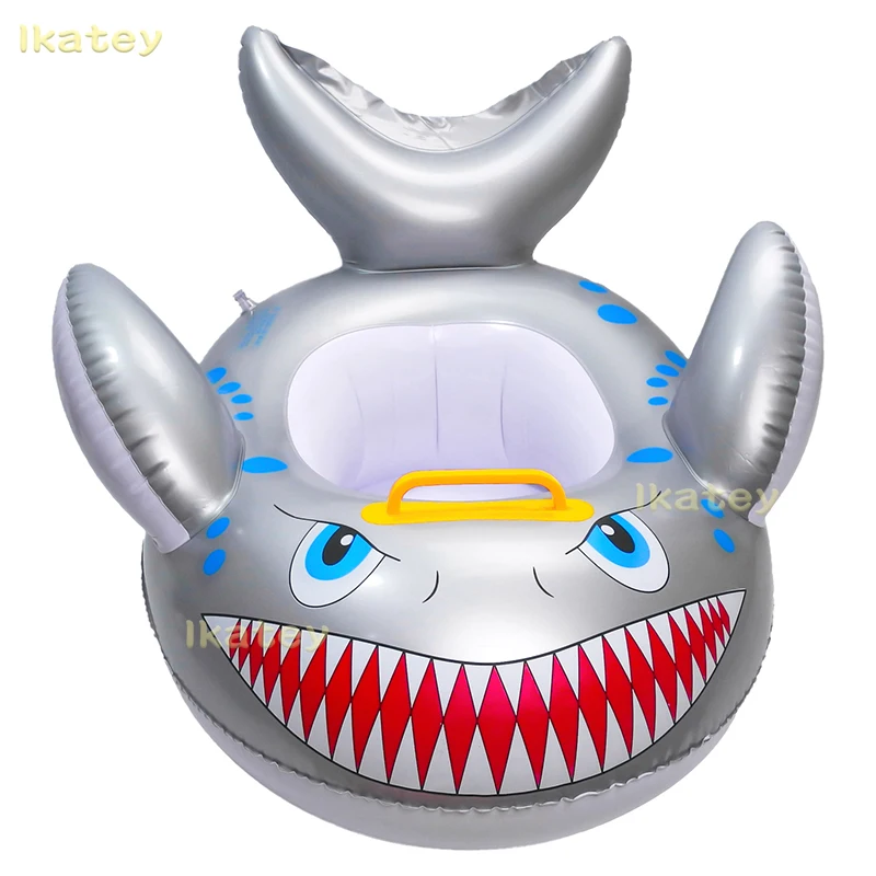 

1Pcs Shark Shaped Baby Inflatable Pool Toys for Kids Toddles Swimming Pool Float Ring Water Sports Summer Beach Party Supplies