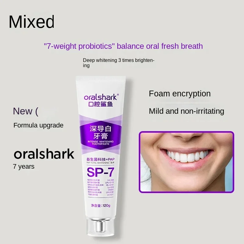 Oralshark SP7 Teeth Whitening Toothpaste Tooth Correction Whitener Teeth Purple Non-invasive Whitening Original Toothpaste