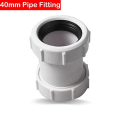 1pcs 40mm PVC Straight Pipe Connector Tank Water Pipe Fittings Irrigation Garden Straight Connector