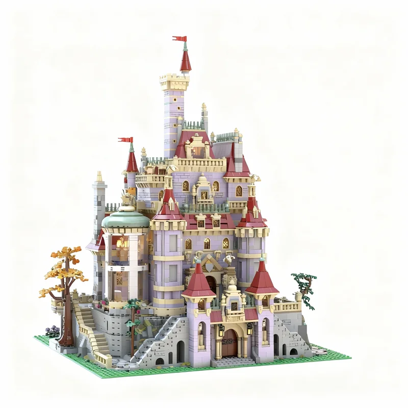 9469pcs MOC Disnay Complete Beauty Beast Castle Upgrade Model Building Blocks Toy Creative Birthday Display Collection Brick Art