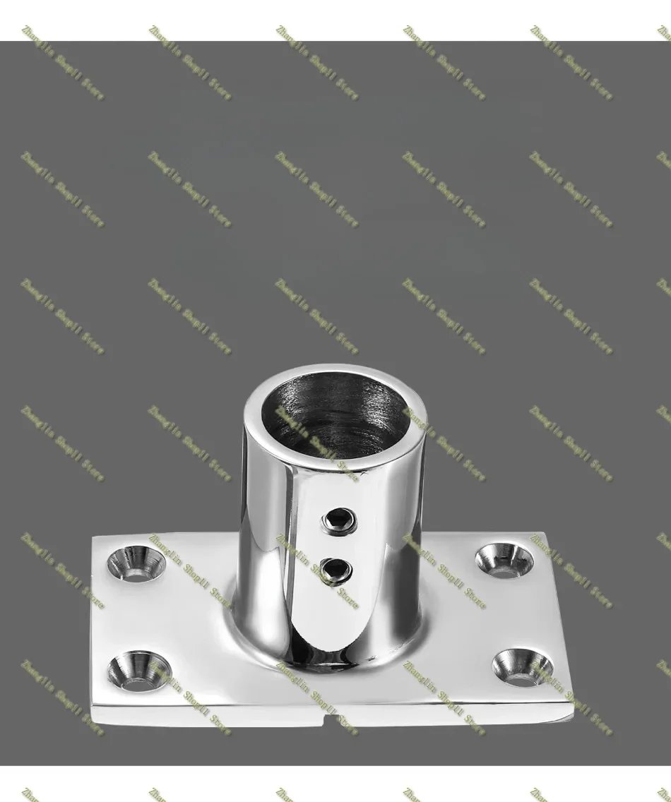 90º 22/25/30/32mm Tube Pipe Marine 316 Stainless Steel Deck Handrail Rail Fitting Stanchion Square Base Mount Boat Accessories