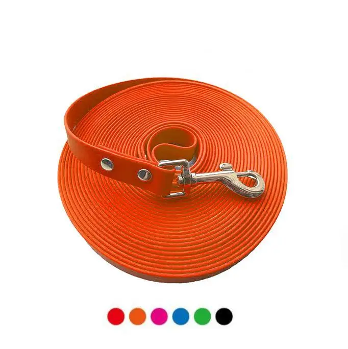 

STLF33ft 50ft Easy Clean Adjustable PVC Waterproof Dog Leash Multifunction Colorful Pet Leash Harness Set for Extra Long Rope