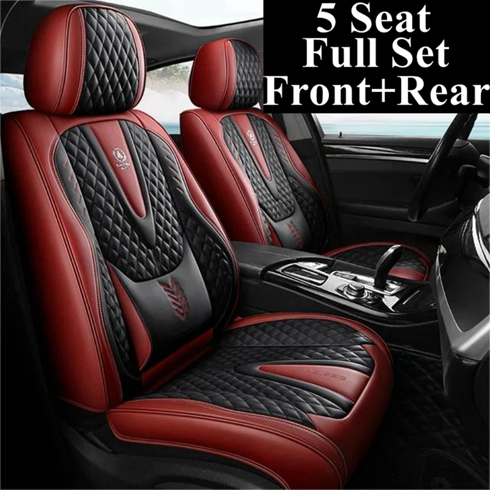 

Front+Rear 5 Seat Full Set Car Seat Covers for Alfa Romeo 159 Giulia Stelvio Acura CDX ILX LEGEND MDX RDX RL RLX TL TLX TSX ZDX