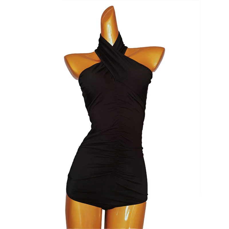 Zomer Latin Dance Kleding Vrouwen Zwarte Bodysuit Rok Praktijk Pak Rumba Samba Cha Cha Dans Jurk Sexy Salsa Kostuum DNV16691