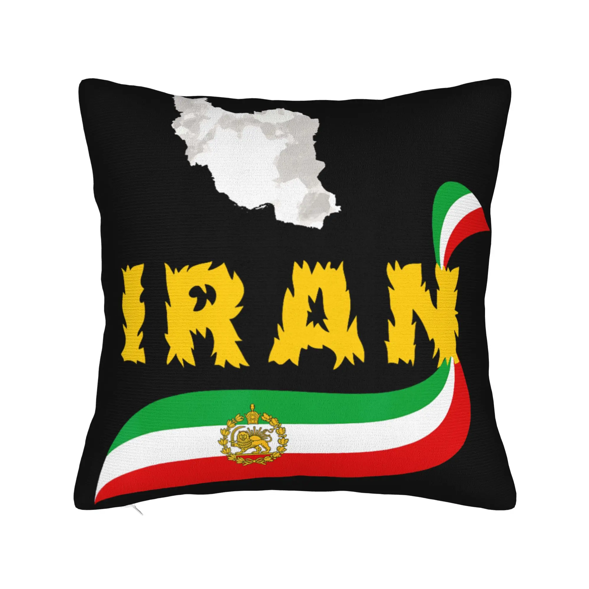 Iran Lion Sun Flag Iran Persian Iran map Pillow Cover Trendy Pillow Case For Sofa Couch Bed Living Room Comfy Cushion Cover