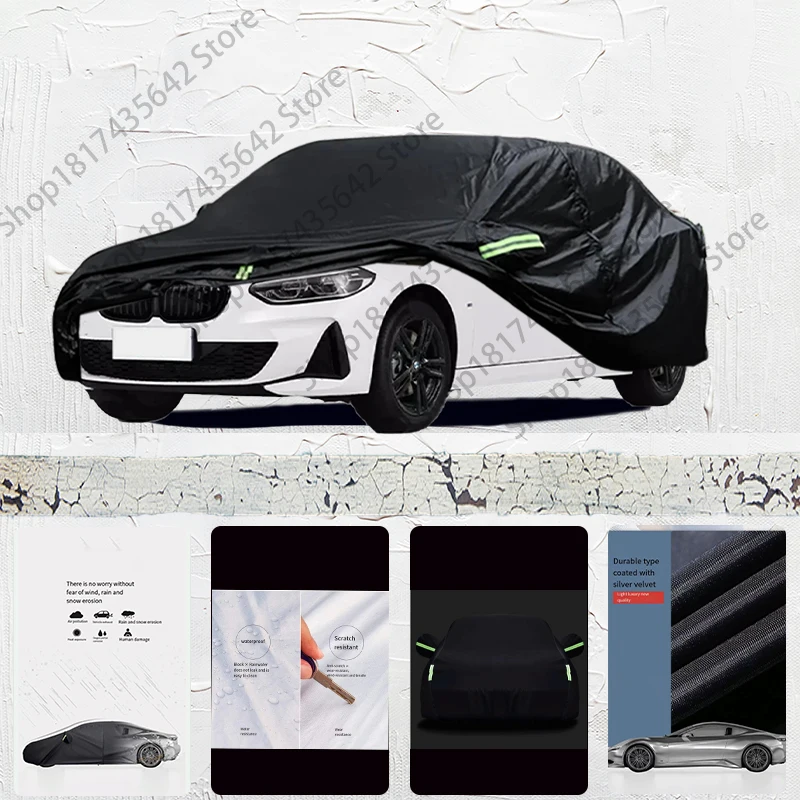 

For BMW 1 Series Car cover Exterior Car Cover Black Outdoor Protection Full Car Covers Waterproof Sunshade Anti UV Snow Cover