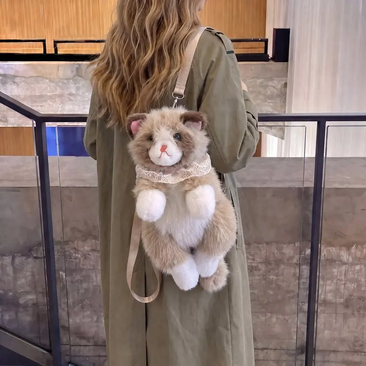 2026 New Simulation  Doll Backpack Birthday Gift Small  Toy Plush Toy for Girls Youth Style Double Shoulder Bag with Co...