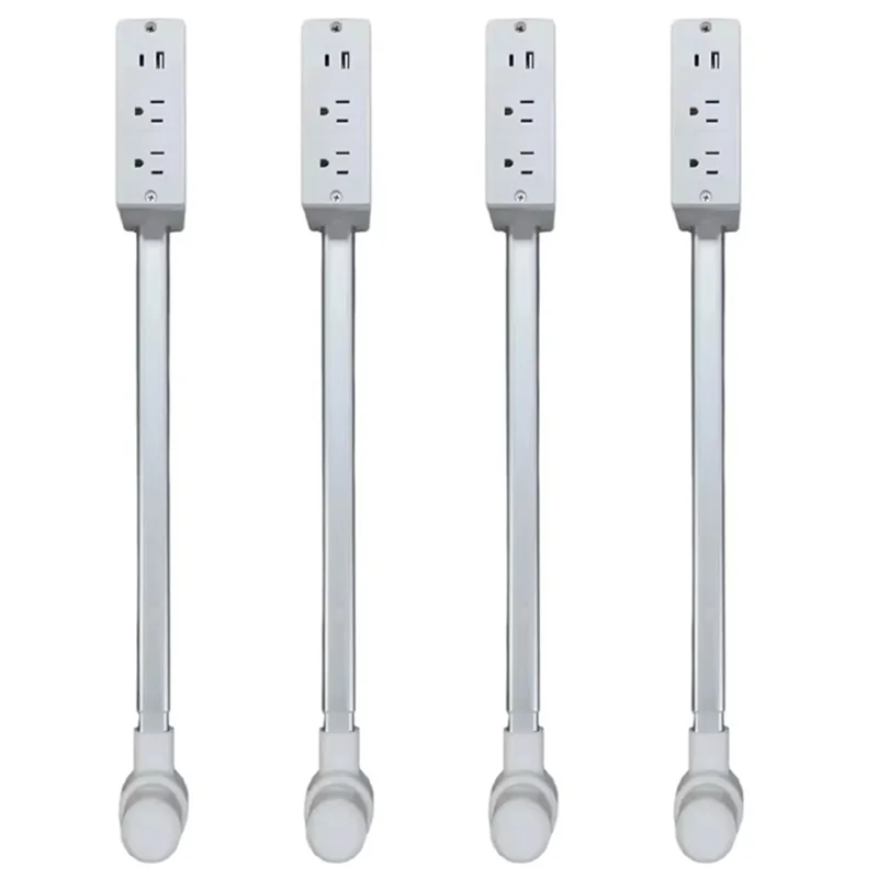 

【BRAND NEW】4X Electrical Outlet Extender Features USB-A USB-C And 2 Ac Outlets Access Hard-To-Reach Outlets For Office Home US P