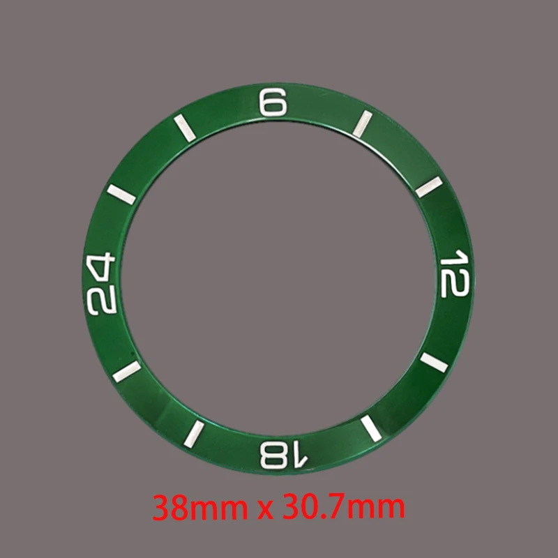 Cincin Sisipan Bezel Keramik Kemiringan 38Mm X 30.7Mm untuk SUB SRPD SKX007 SKX009 Casing Jam Tangan NH35 NH36 Suku Cadang Perbaikan Cincin Bezel Casing Pergerakan