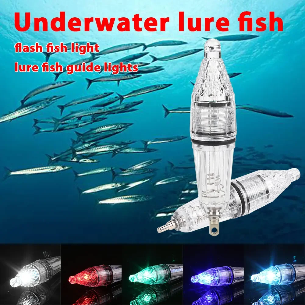 Pop 1pc Waterproof LED Flashing Mini Deep Drop Underwater Lights Deep Sea Bottom Fish Lure LED Lamp Fish Light Night Fishing Lig