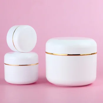 20/50pcs 10g-500g face cream box lotion cosmetic containers plastic refillable bottles white travel empty makeup jar wholesale