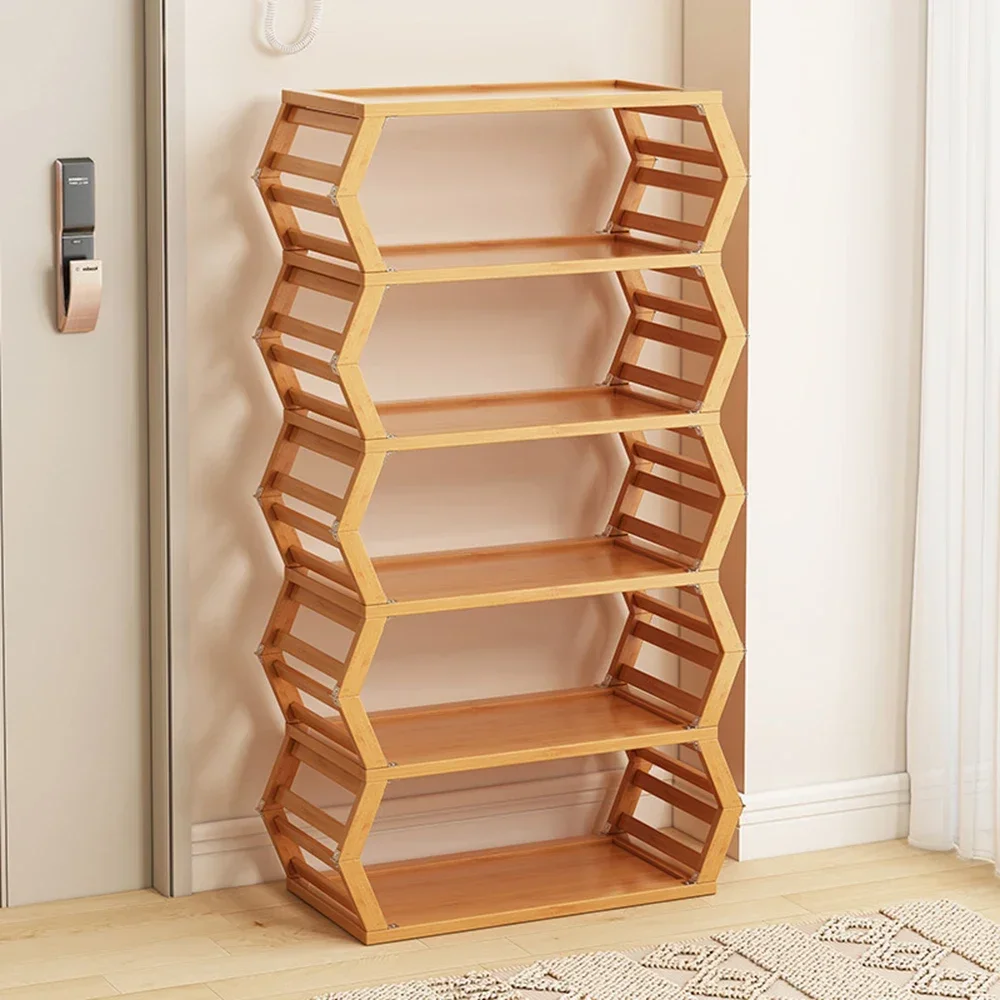 Foldable Installation free Shoe Rack At The Door Bookshelf Storage Rack Shoe Cabinet Multi-layer Simple Dormitory Installation