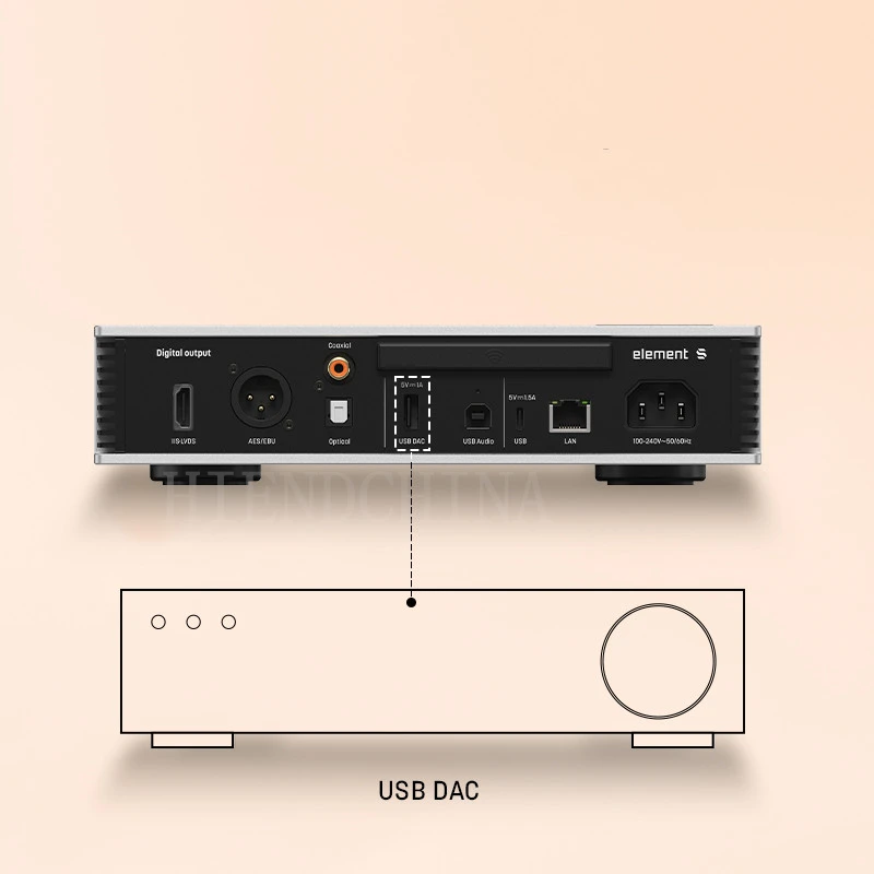 Streamer de música MATRIX Element S com leitor de rede USB DAC Roon Ready DLNA/UPnP