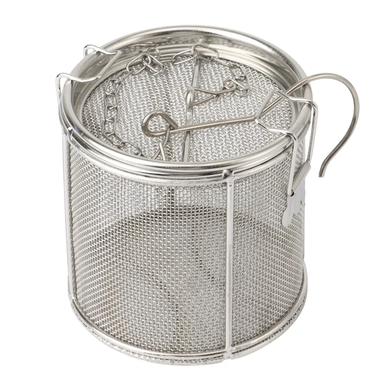 Stainless Steel Fine Mesh Strainer Soup Taste Spice Box Basket Brine Hot Pot Slag Separation Colander Strainers Basket