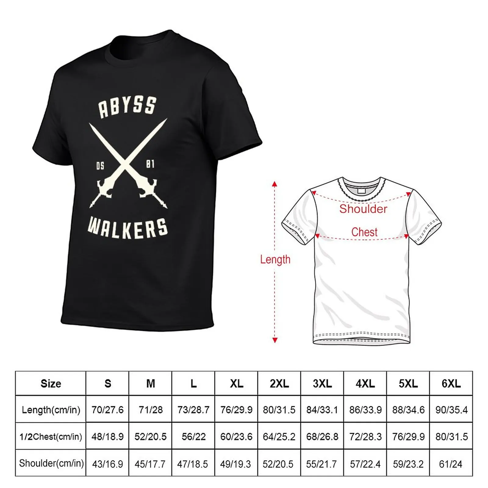 New ABYSS WALKER T-Shirt Tee shirt plain t-shirt T-shirt for a boy mens cotton t shirts