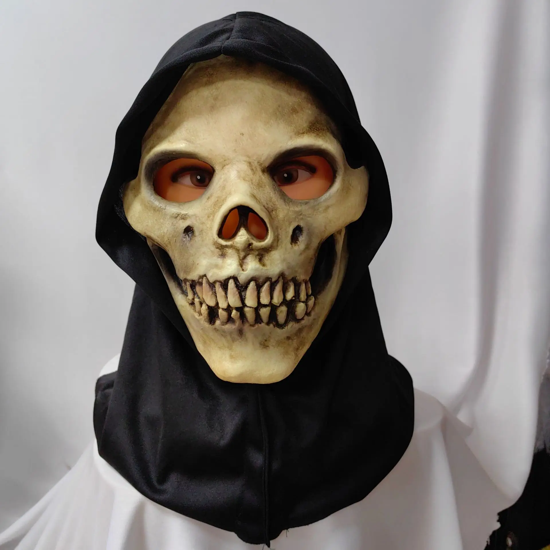 Scary Skeleton Mask Haunted House Escape Room Spooky Headpiece Cosplay Costume Halloween Props