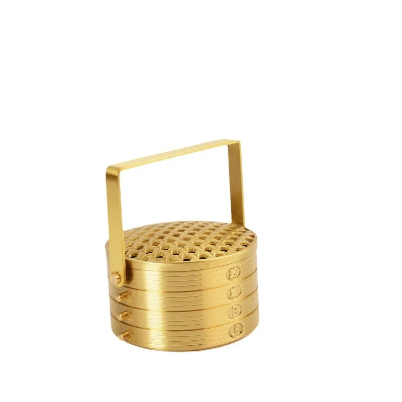 النحاس الإبداعية خبز اللون باخرة تبخير أشعة الشمس البخور الموقد Chinoiserie المنزل النحاس موقد الحلي