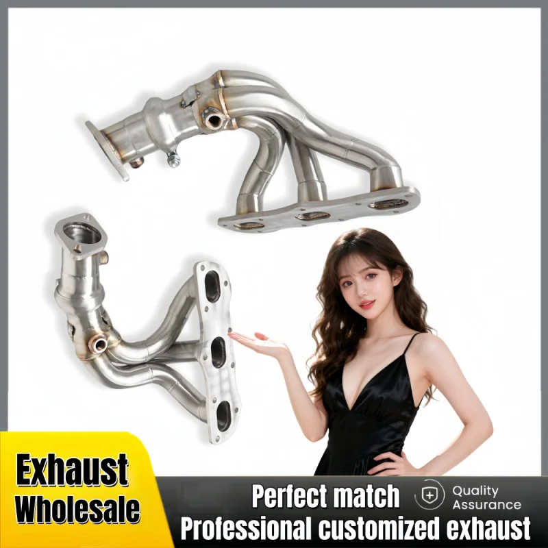 

Разъем выпускного коллектора для PORSCHE 981 Cayman GT4/Boxster GT4 3,8 2012-2016, автомобильная выхлопная труба, модернизация мощности водосточной трубы