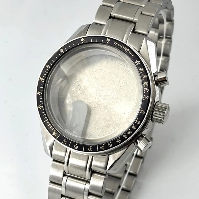 

Корпус VK63, японский металлический корпус с луной, кварцевый корпус с хронографом, водонепроницаемый чехол, подходит для механизма VK63, лунные часы, миссия