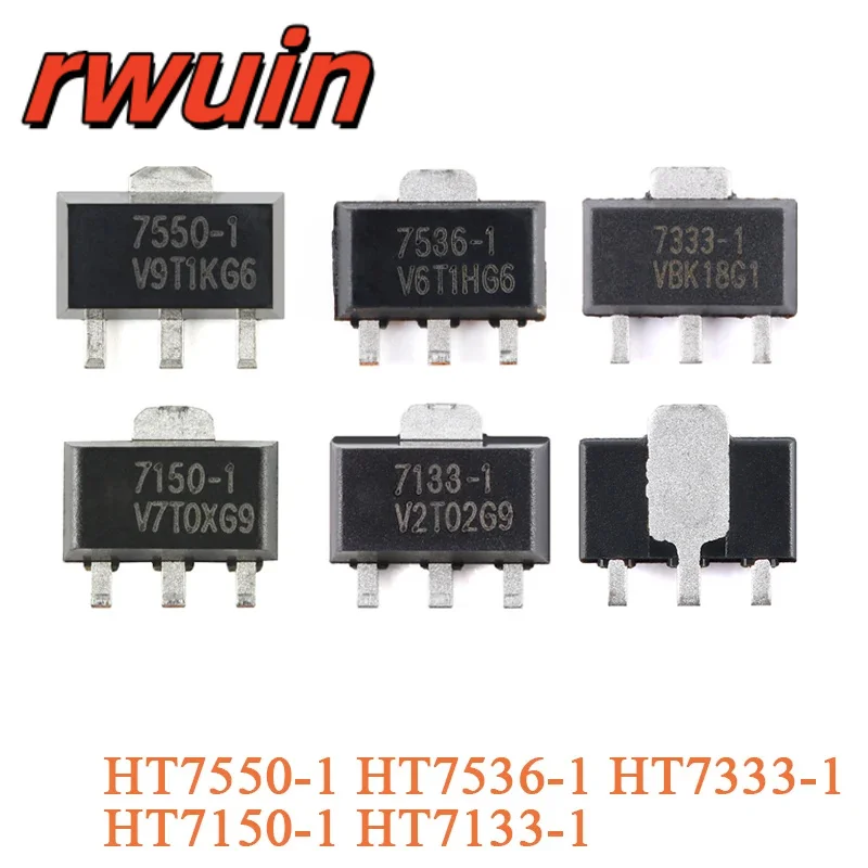 10PCS HT7550-1 HT7333-1 HT7150-1 HT7536-1 HT7133-1 HT7550 HT7536 HT7333 HT7150 SOT-89 Low Dropout Linear Regulator LDO Chip IC