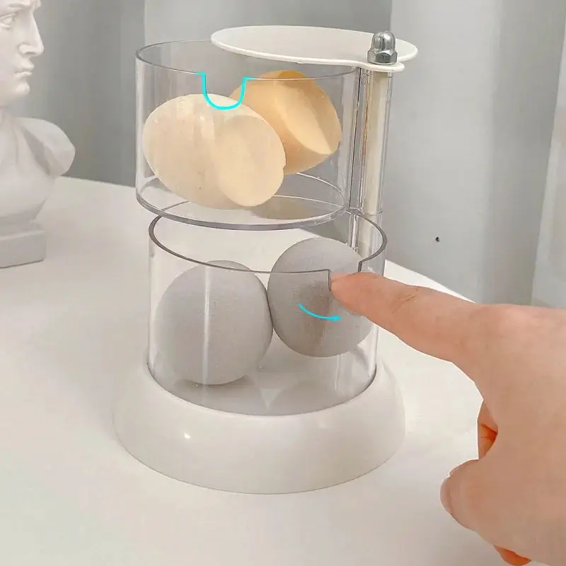 Boîte de rangement rotative pour houppettes de maquillage, œuf de beauté, support anti-poussière, coton-tige, HONordic, Louvain, nouveau, 360