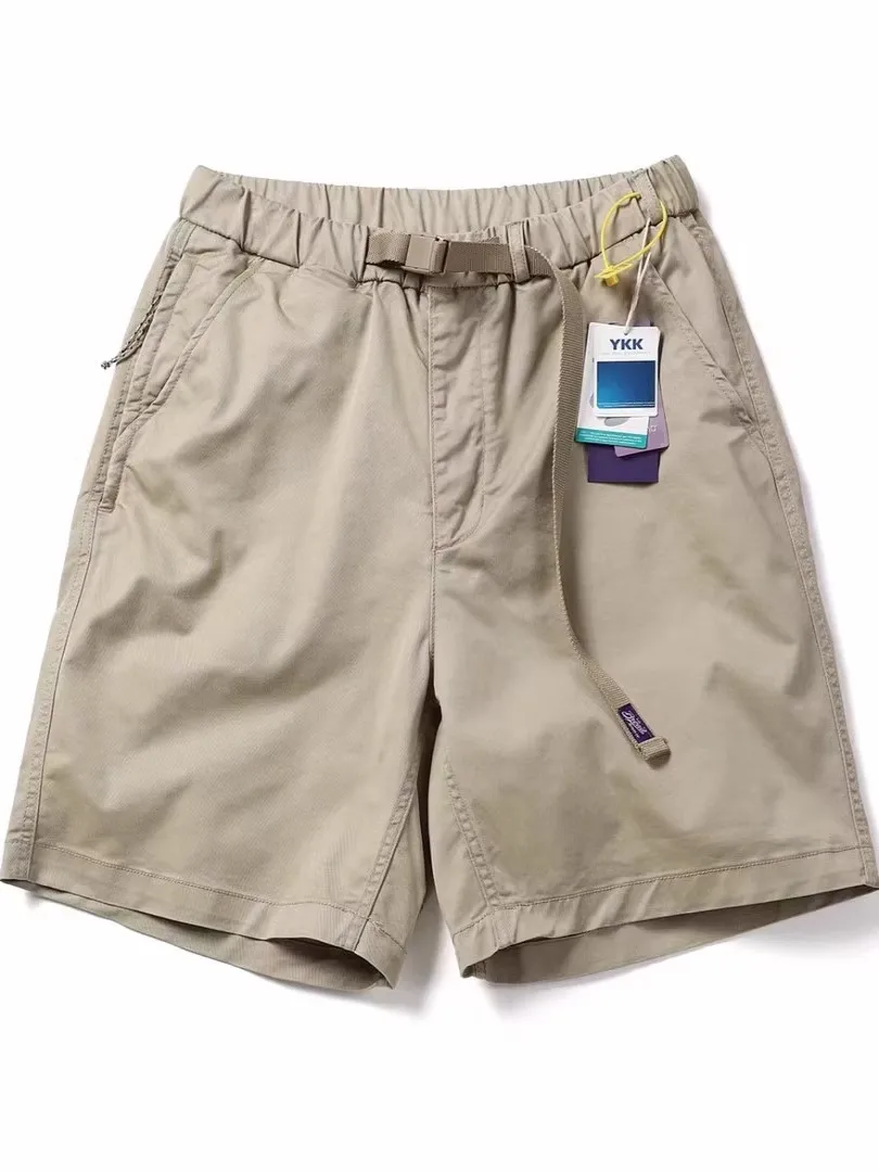 

Loose Fit Men's Workwear orts Summer Casual American Retro Cotton Straight Leg Five-Quarter Length Ci Walk Comfortable