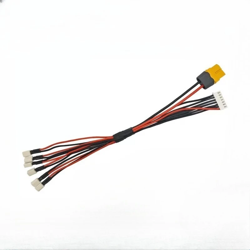 

1S Brushless Battery Charging Cable w XT60 1 to 3/4/6 Concatenation Wire BT2.0 XT60 Connector for FPV Drone/M6D Charger Par