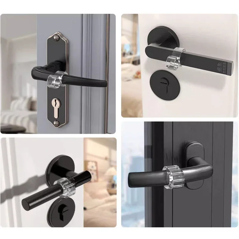 1/10Pcs Door Stops Silicone Door Handle Buffer Wall Protection Doorknob Bumper Furniture Protected Crash Pads Shockproof Rings