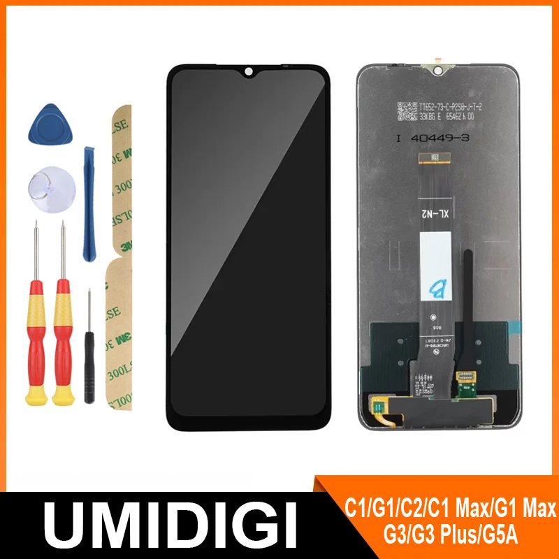 Para UMIDIGI C1 G1 C2 C1 Max G1 Max G3 G3 Plus G5A / Tela LCD + Touch Screen + Com Aro