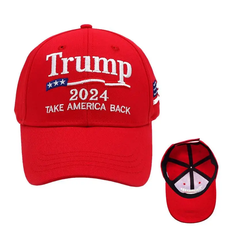 2024 DonaldTrump Hat Trumps Baseball Caps With American Flag Breathable Embroidered Take America Back Campaign Hat For Women Men