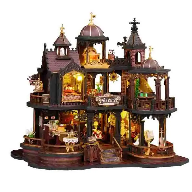 

DIY Wooden Miniature Doll House Kit 3D Puzzle Production Assembly Of Room Toy Home Bedroom Decoration For Friends Birthday Gift