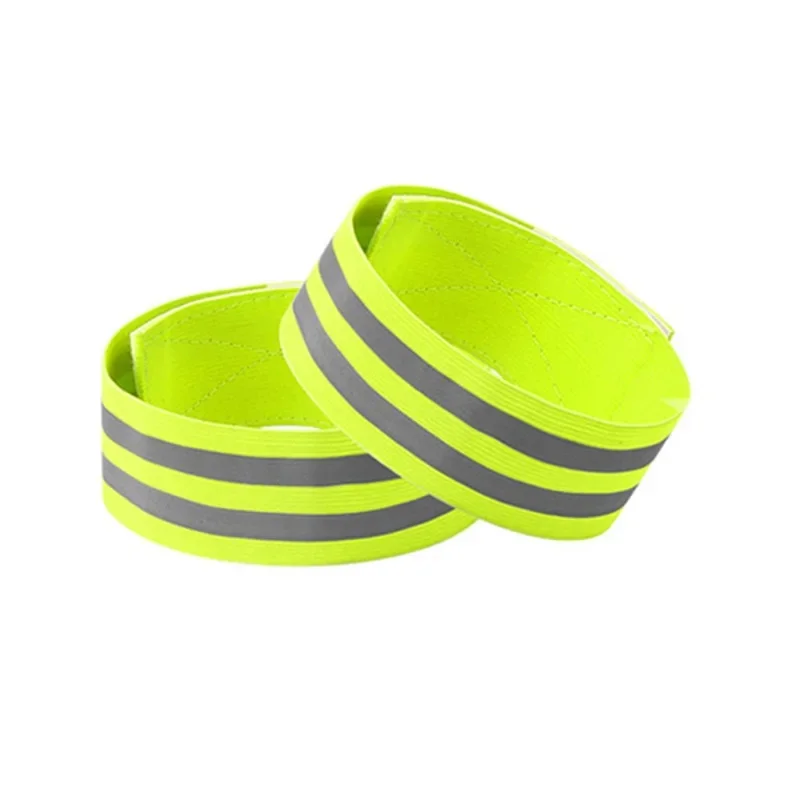 1-2Pair Elastic Reflective Bands Safety Reflector Tape Straps Armband Wristband Ankle Leg Straps for Running Jogging Biking