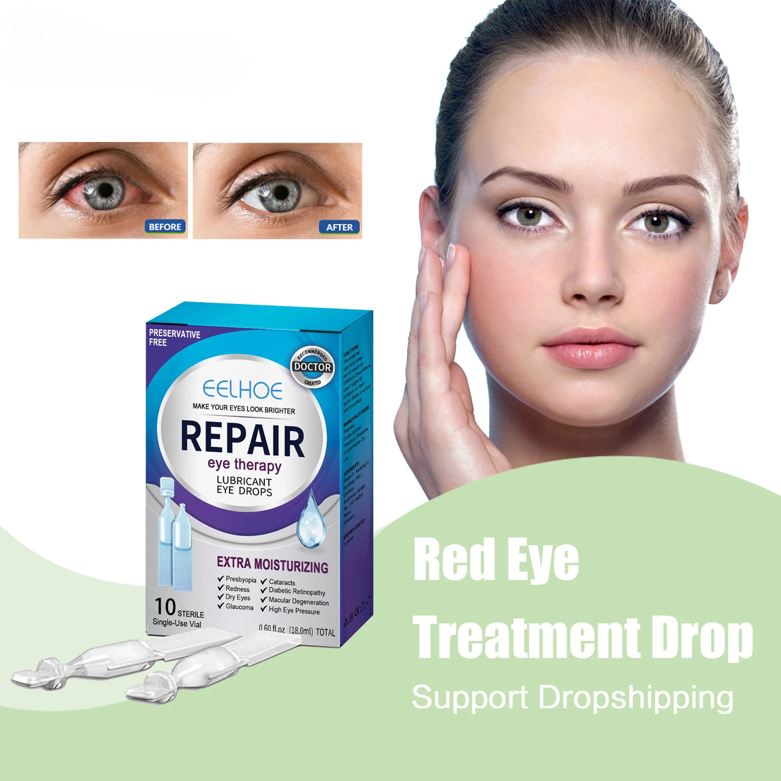 Eyesight Improvement Drop Relieve Eye Discomfort Dry Itchy Red Eyes Treatment Blurred Vision Relief Cataract Removal Eye Drops