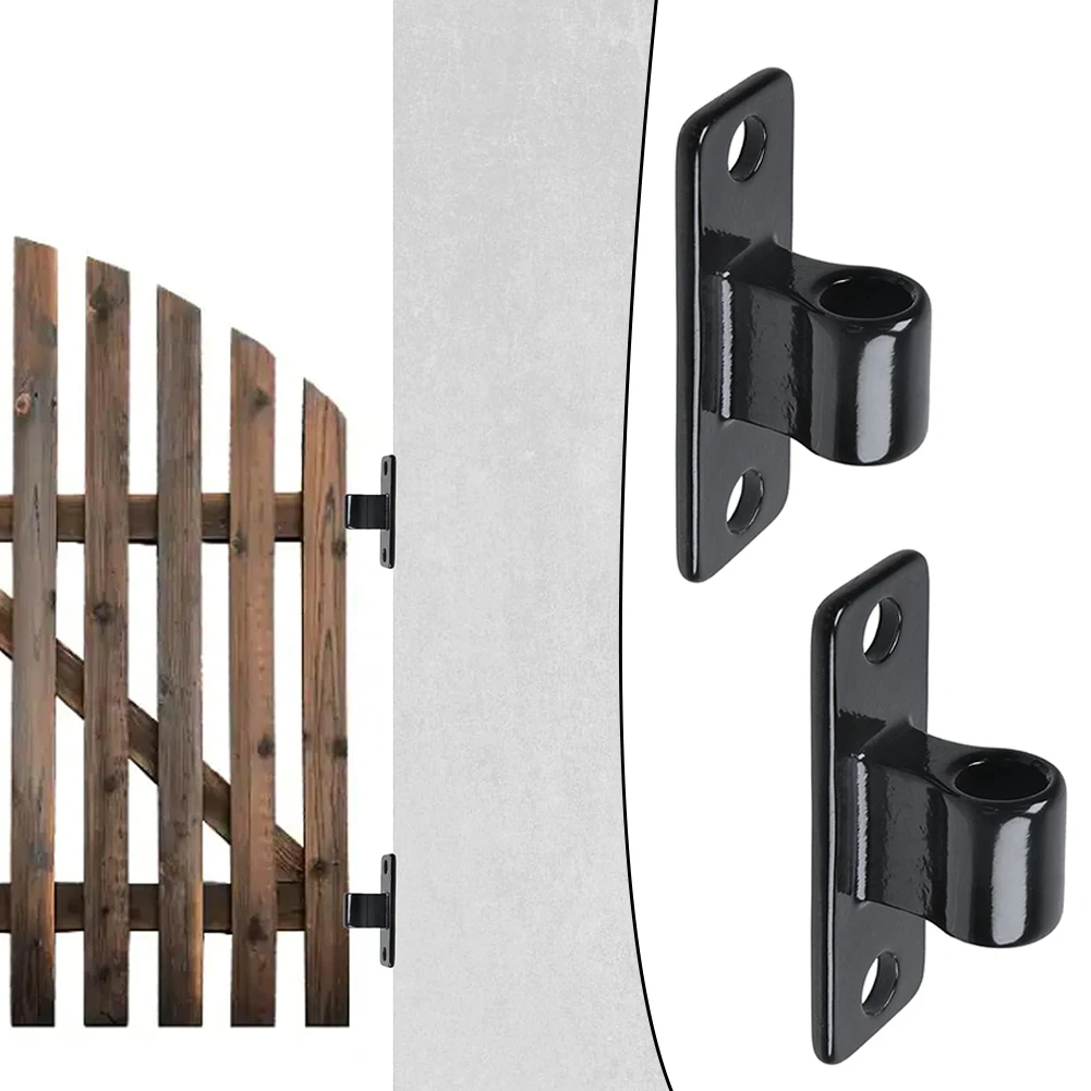 

2Pack Wall Mount Heavy Duty Gate Hinges Fit 5/8 Pin Chain Link Fence and Farm Use Galvanized Iron Construction