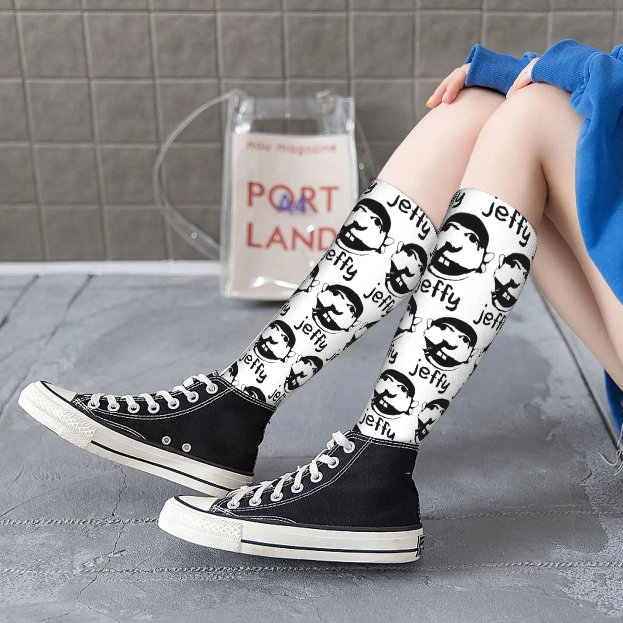 Toutes les saisons équipage bas jeffy visage sml rappeur chaussettes Harajuku mode Hip Hop longues chaussettes accessoires pour hommes femmes