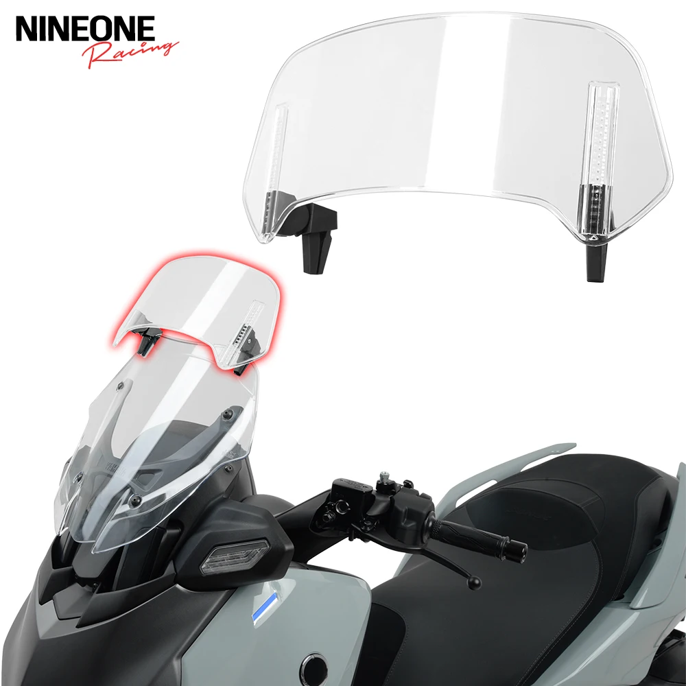

XMAX300 Motorcycle Add-on Screen Windshield Extension Universal Windscreen For Yamaha XMAX 250 300 400 Heighten Wind Deflector