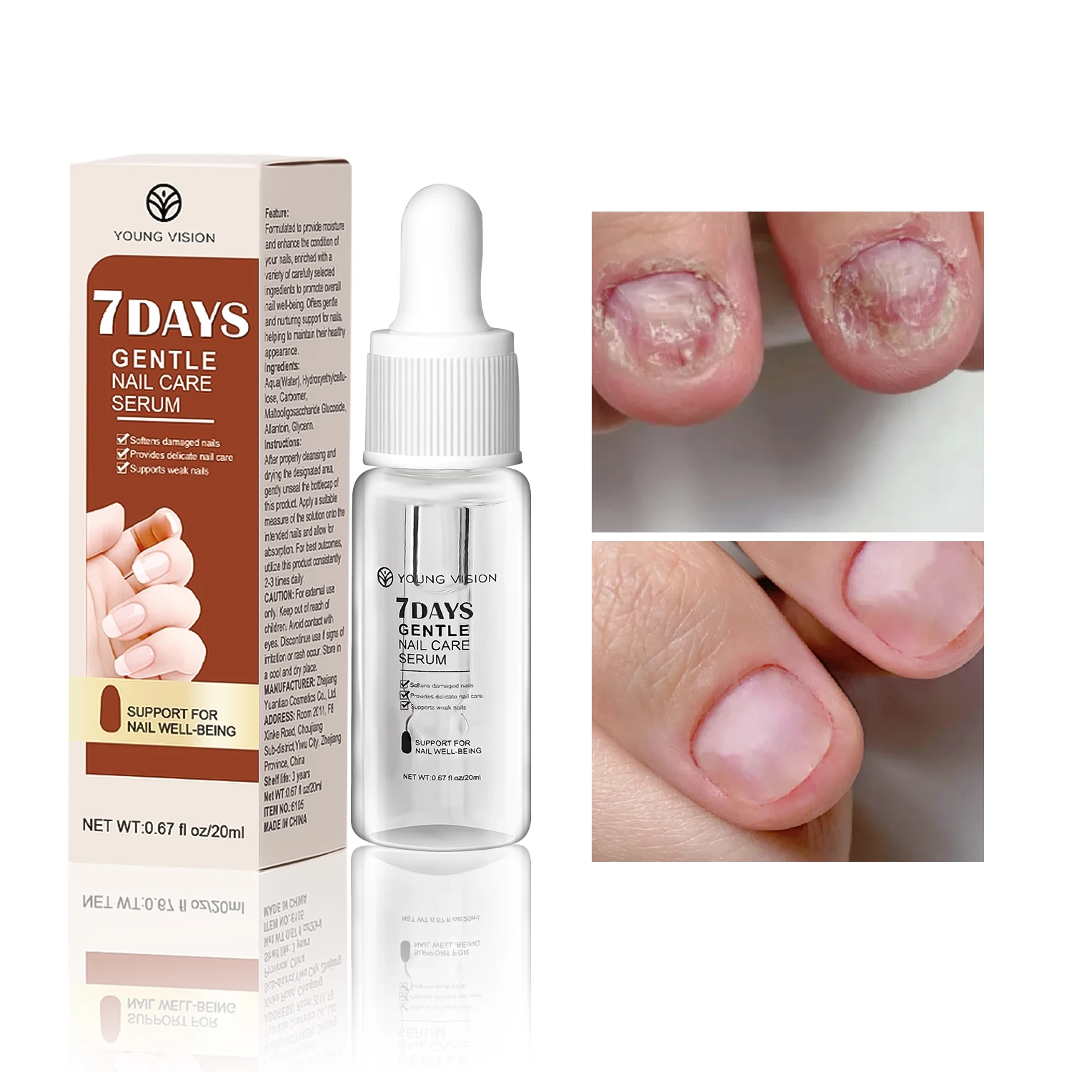 20 ml Nail Serum Nail Treatment Cleaning Nail Care Produce Cleaner Nail Art Manicureed Tool