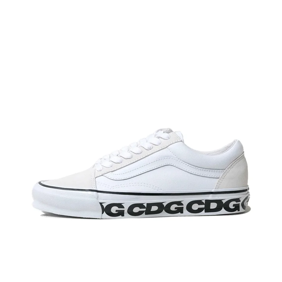 POIZON Old Skool Comme des Garçons x Old Skool Og Vans Lx 'Sidewall - Branco'