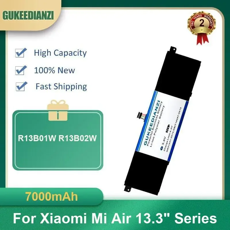 

7000 мАч R13B01W R13B02W Аккумулятор для ноутбука Xiaomi Mi Air 13,3 дюйма серии высокой емкости