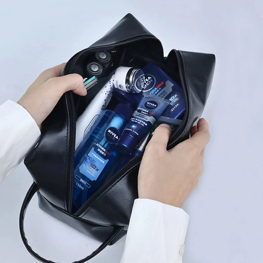 Zipper Polyester Men Business Portable Storage Bag Toiletries Organizer Women Travel Cosmetic Bag Hanging Waterproof Wash Pouch