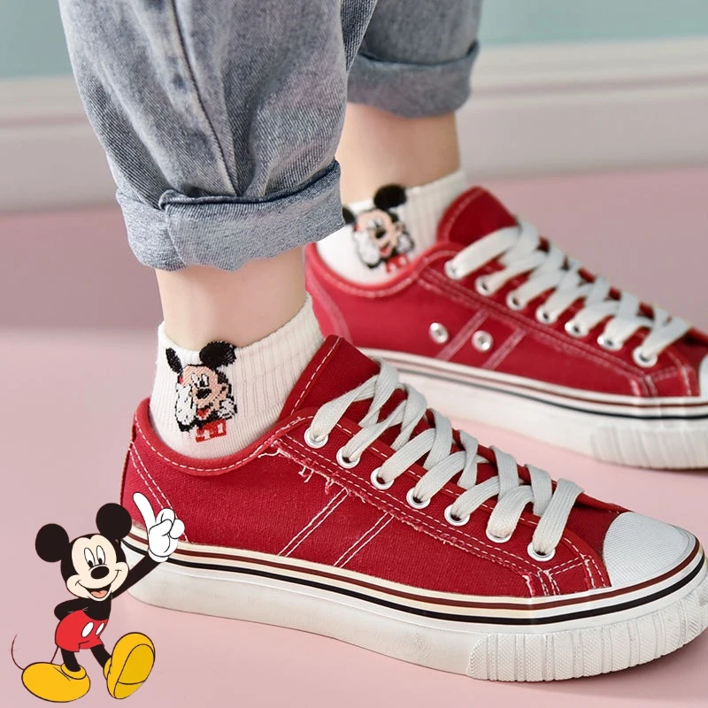 

Disney Mickey cartoon cute student socks creative personality for boys and girls autumn and winter pure cotton short socks gift