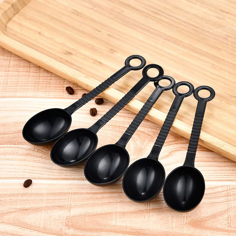 500Pcs/Lot Coffee Spoon 10 Ml Plastic Handle Fruit Powder Spoon Small Spoon Stirrer 10 Grams Of Coffee Beans Wholesale