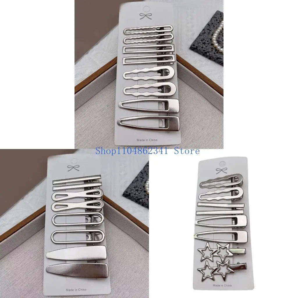 5ASD Silver Duckbill Clip for Women Girls Hair Barrettes Excesssories Lightweight Sweet Sweet for الحفلات والاستخدام اليومي