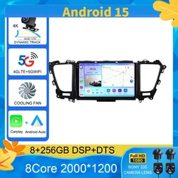For Kia Carnival YP Sedona 2014 2015 2016 2017 2018 2020 2 din Multimedia Android 15 Car Radio 4G Wifi GPS DVD BT Carplay