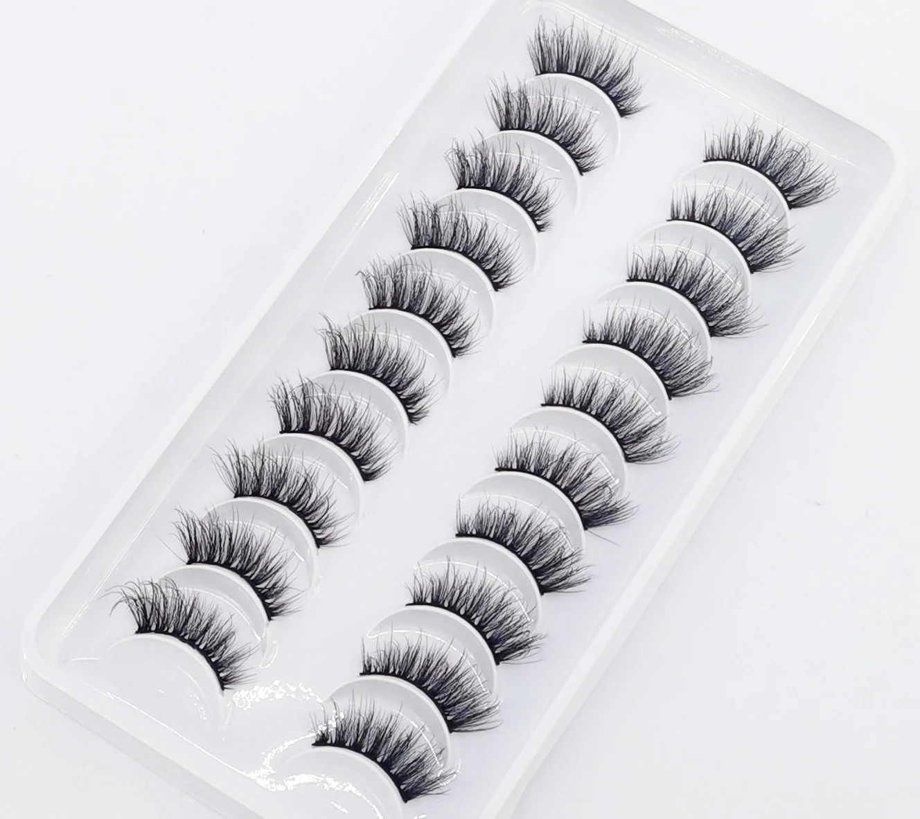 New 10 Pairs Half Eye Lashes Natural False eyelashes Handmade Faux 3D Mink Lashes Makeup Tools Reusable Eyelash Extension