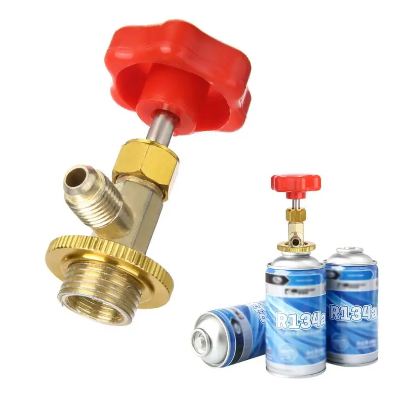 SAE Auto AC Can Tap Valve Bottle Opener R134a M14 / 1/4 Inch Leak-proof Switches Tool For Car Air Conditioning Refrigerant Open